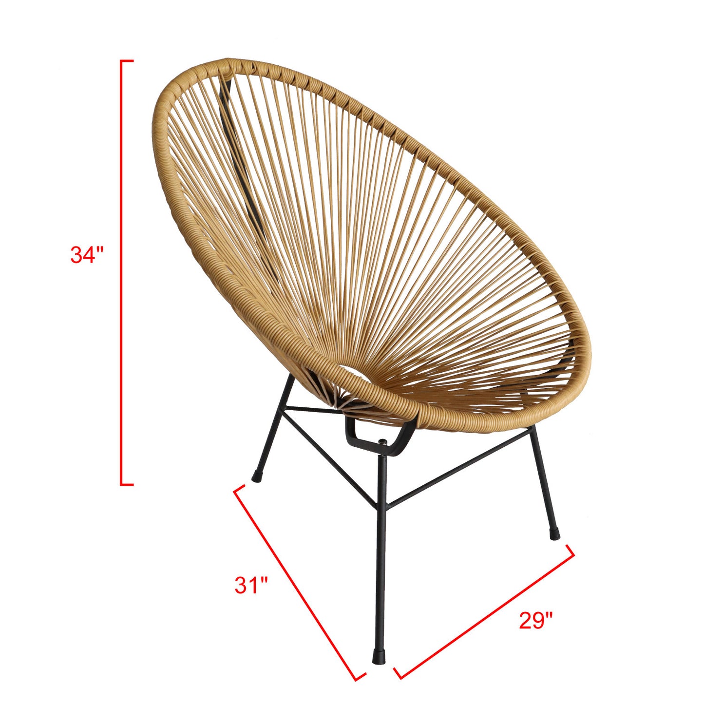 Acapulco Chair Set of 2 Stylish Outdoor Patio Chair Set