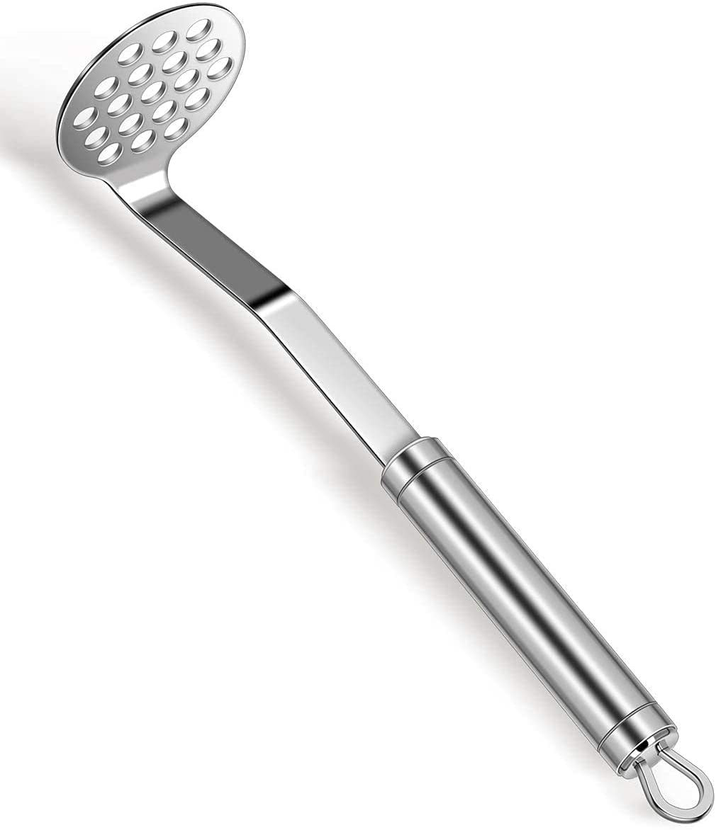 Kitchen Utensils Potato Masher For Potato Ricer Baby Food Best Kitchen Tools Stainless Steel Dishwasher Safe (Round)