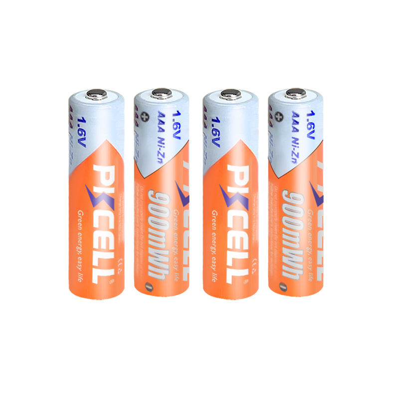 4PCS PKCELL AAA Rechargeable battery 1.6V 900mWh NI-ZN AAA Batteries 3A For Remote Control Radio Flashlight LED MP3
