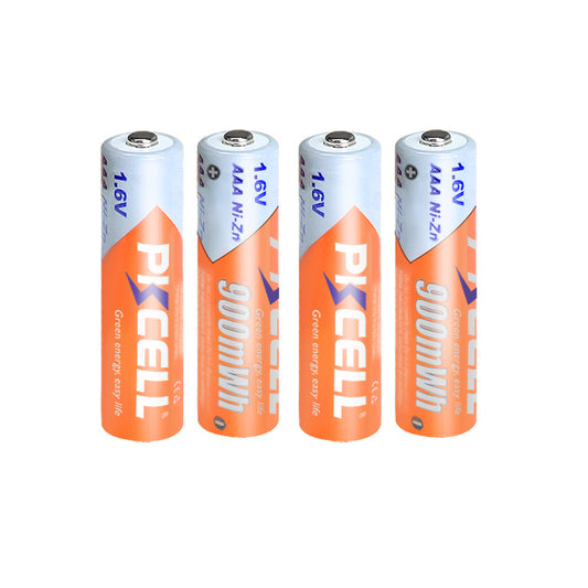 4PCS PKCELL AAA Rechargeable battery 1.6V 900mWh NI-ZN AAA Batteries 3A For Remote Control Radio Flashlight LED MP3