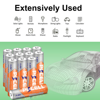 4PCS PKCELL AAA Rechargeable battery 1.6V 900mWh NI-ZN AAA Batteries 3A For Remote Control Radio Flashlight LED MP3