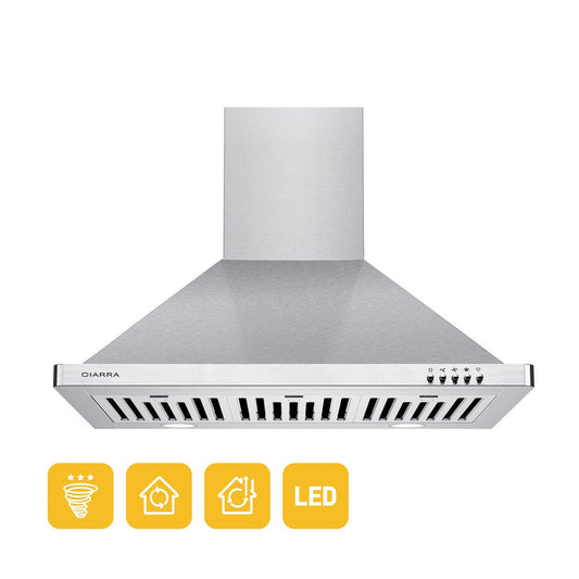 [US Stock] CIARRA 30 Inch Wall Mount Range Hood with 3-speed Extraction CAS75302-OW