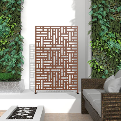 6.33 ft. H x 3.93 ft. W Laser Cut Metal Privacy Screen, 3 panels