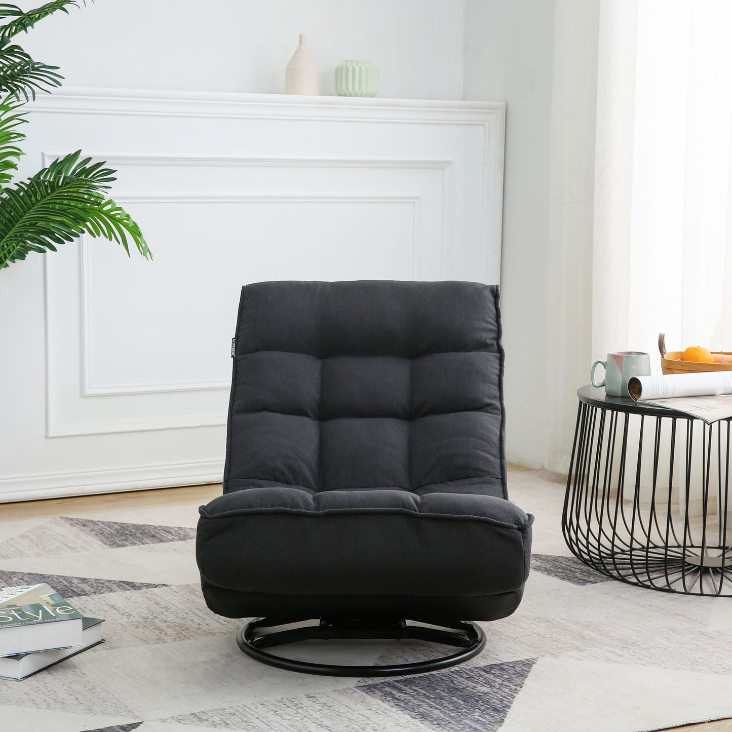 360 degree swivel lazy chair,42 position backrest adjustable folding chair,comfortable padded backrest,lazy sofa chair for teenagers and adults,video game chair can be placed in bedroom,living room