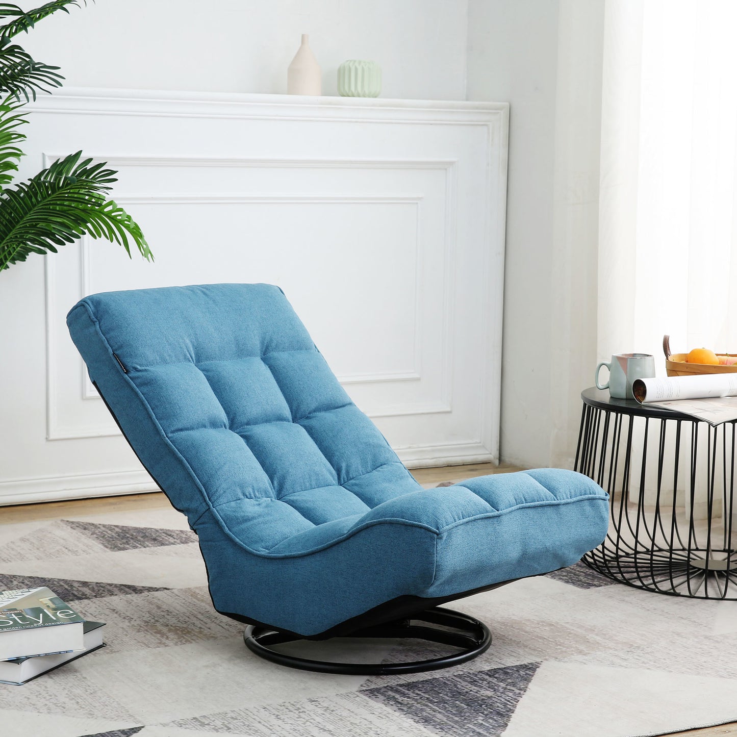 360 degree swivel lazy chair,42 position backrest adjustable folding chair,comfortable padded backrest,lazy sofa chair for teenagers and adults,video game chair can be placed in bedroom,living room