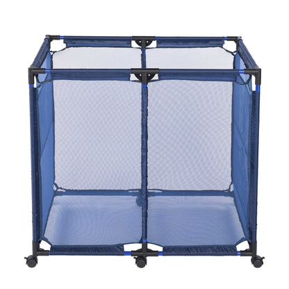 swimming pool ,Rolling Poolside Mesh Container for Toys – Waterproof, UV Resistant Outdoor Organizer Box with Bonus Mesh Bag Pool Storage Bin/Blue