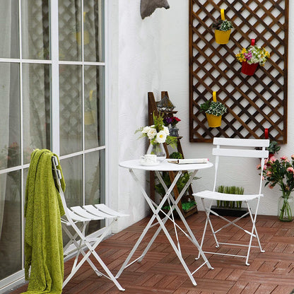 Round 2 Person - 23.6\\\" Long Bistro Set (7 Colors Available)