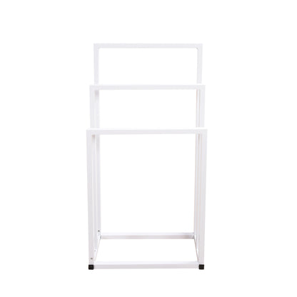 Metal Freestanding Towel Rack 3 Tiers Hand Towel Holder Organizer for Bathroom Accessories, White