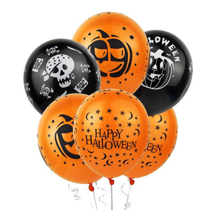 Halloween Pumpkin Ghost Spider Confetti Balloon Latex Happy Halloween Decoration Kids Air Baloons