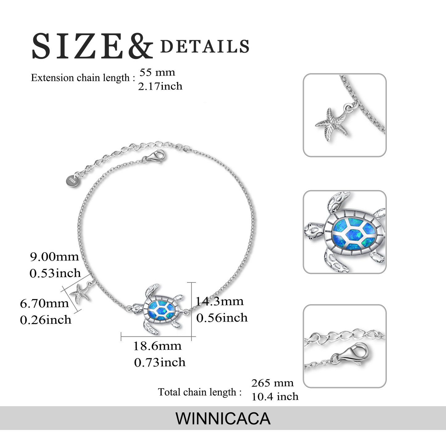 Sterling Silver Sea Starfish Bangle Turtle Tortoise Bracelet Opal Ocean Jewellery