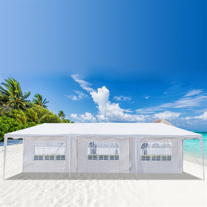 10'x30' Outdoor Canopy Party Wedding Tent,Sunshade Shelter,Outdoor Gazebo Pavilion with 5 Removable Sidewalls Upgraded Thicken Steel Tube