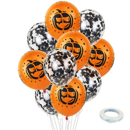 Halloween Pumpkin Ghost Spider Confetti Balloon Latex Happy Halloween Decoration Kids Air Baloons