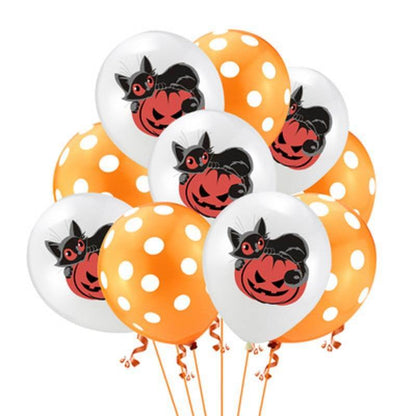 Halloween Pumpkin Ghost Spider Confetti Balloon Latex Happy Halloween Decoration Kids Air Baloons