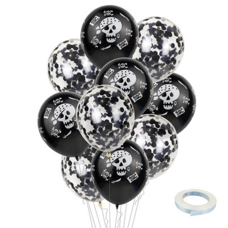 Halloween Pumpkin Ghost Spider Confetti Balloon Latex Happy Halloween Decoration Kids Air Baloons