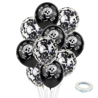 Halloween Pumpkin Ghost Spider Confetti Balloon Latex Happy Halloween Decoration Kids Air Baloons