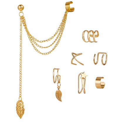 2020 earings long women fashion earing for womens Punk Rock Style Young Gift Leaf Chain Tassel Earri