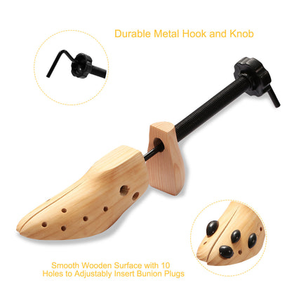 2Pcs Shoe Stretcher 2-Way Shoe Widener Expander Shoe Tree Adjustable Length Width
