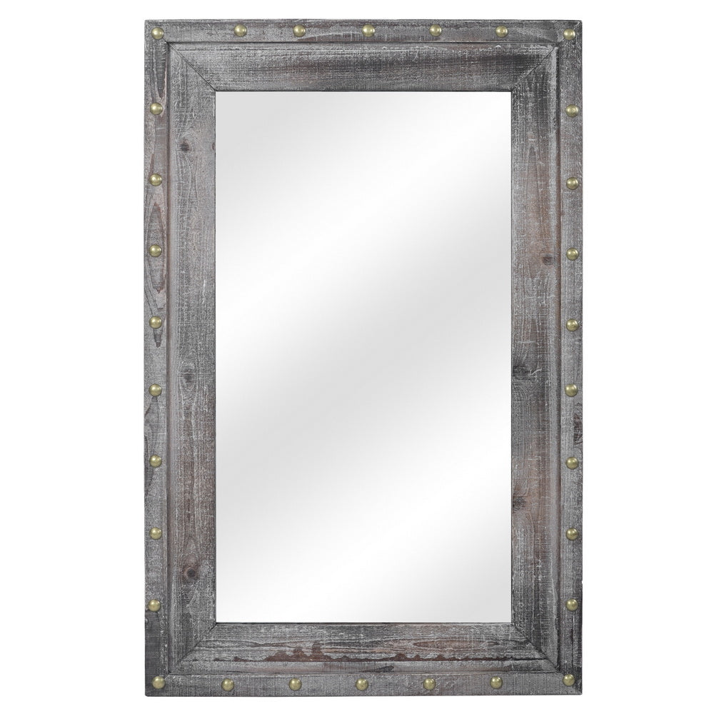 74*4.5*114cm Rectangle Iron Wall Mirror Decorative Mirror  XH