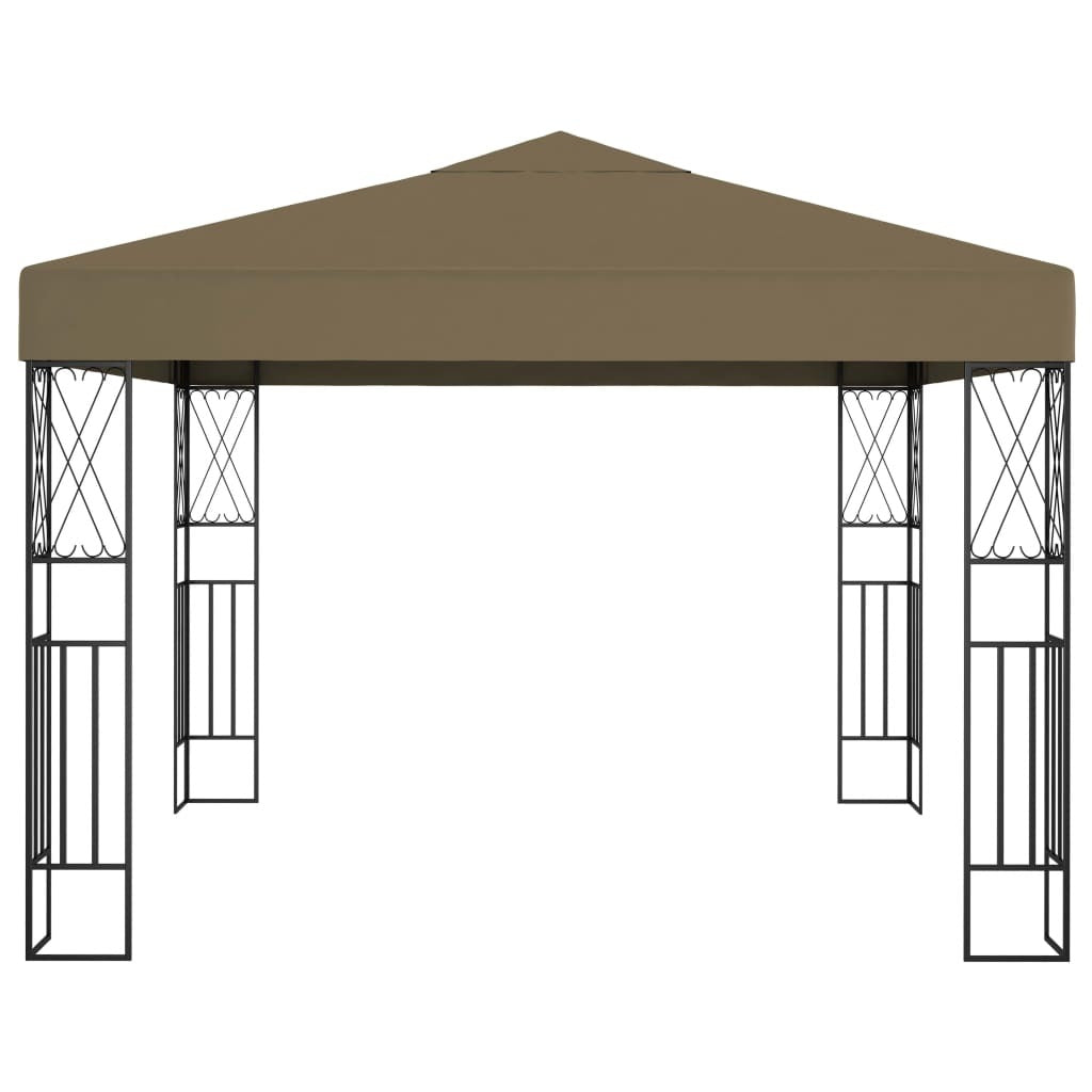 Gazebo 118.1"x118.1" Taupe Fabric