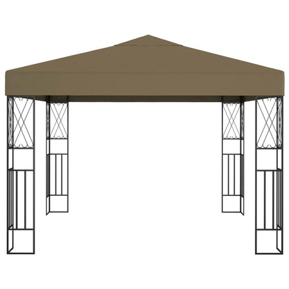 Gazebo 118.1"x118.1" Taupe Fabric
