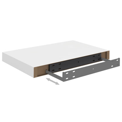 Floating Wall Shelves 2 pcs White 15.7"x9.1"x1.5" MDF