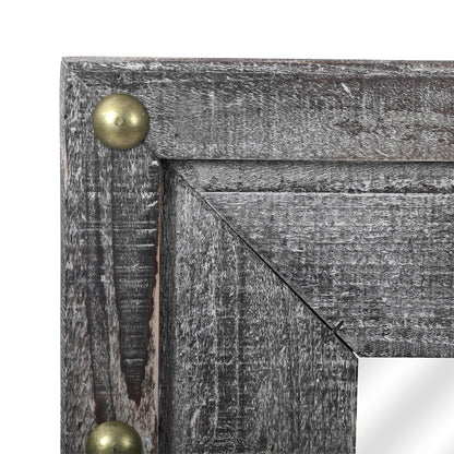 74*4.5*114cm Rectangle Iron Wall Mirror Decorative Mirror  XH