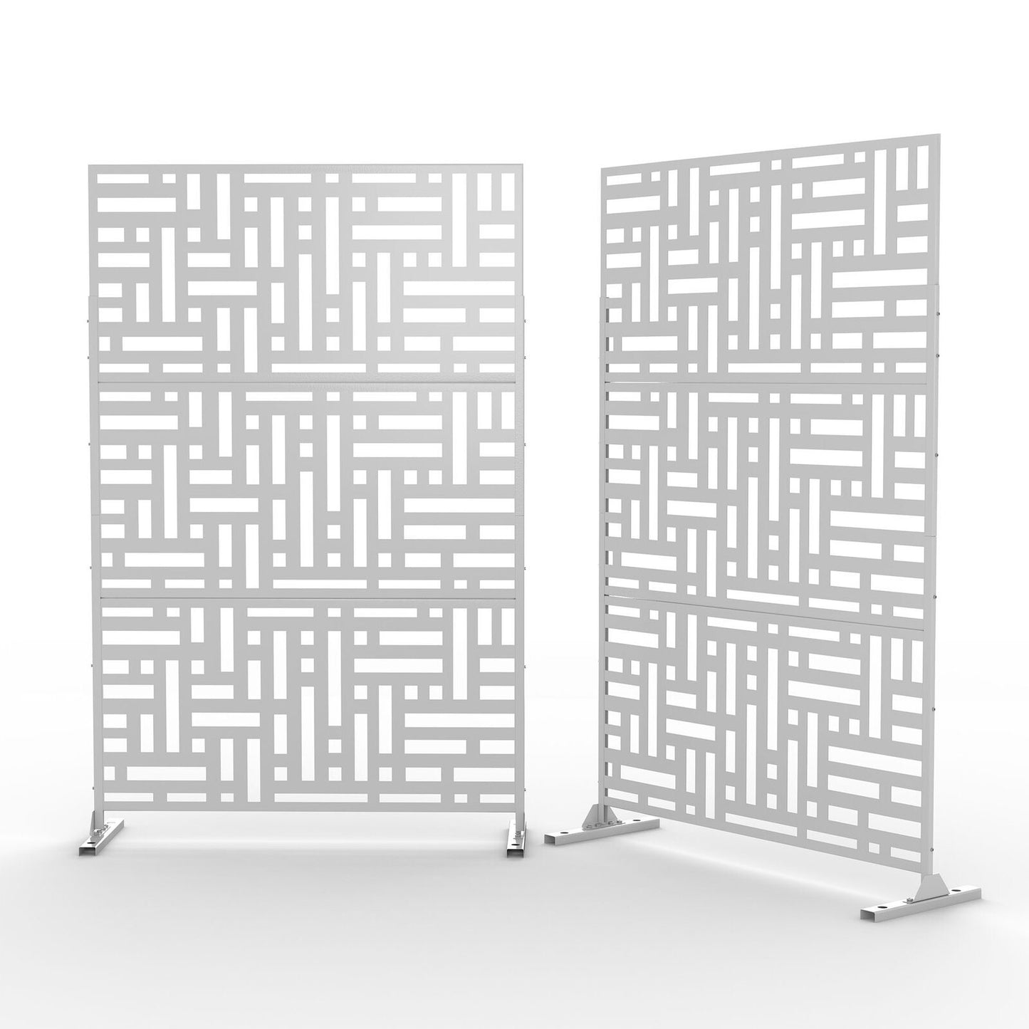 6.33 ft. H x 3.93 ft. W Laser Cut Metal Privacy Screen, 3 panels
