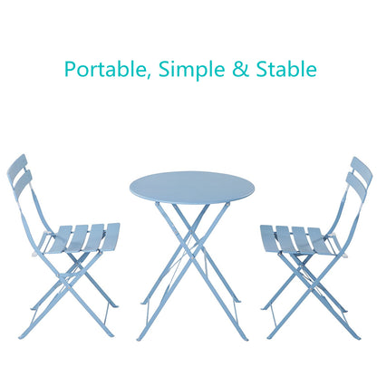 Round 2 Person - 23.6\\\" Long Bistro Set (7 Colors Available)