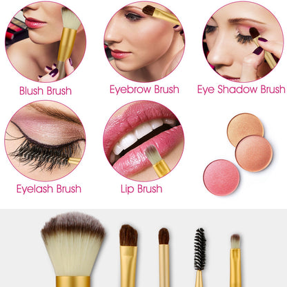 24Pcs Makeup Brushes Set Eye Shadows Face Foundation Brushes Cruelty-Free Synthetic Fiber Bristles