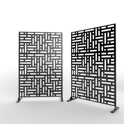 6.33 ft. H x 3.93 ft. W Laser Cut Metal Privacy Screen, 3 panels