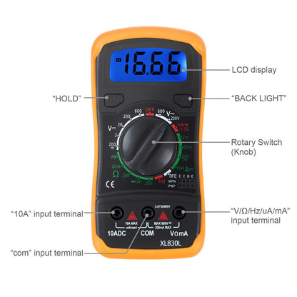 Digital Multimeter Non-Contact Voltage Tester Socket Tester Electrical Test Kit
