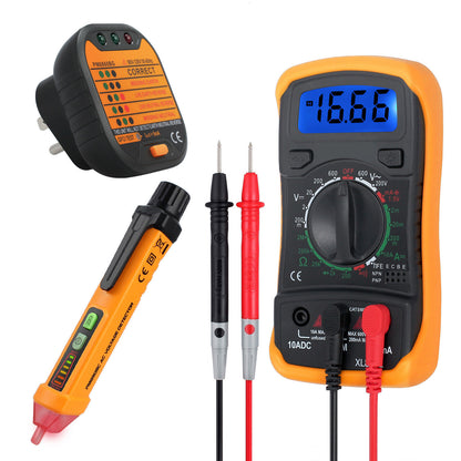 Digital Multimeter Non-Contact Voltage Tester Socket Tester Electrical Test Kit