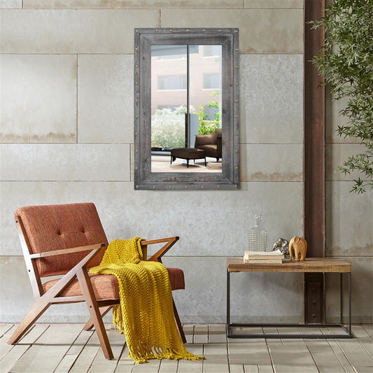 74*4.5*114cm Rectangle Iron Wall Mirror Decorative Mirror  XH