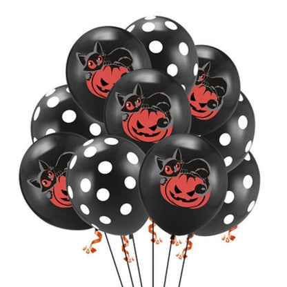 Halloween Pumpkin Ghost Spider Confetti Balloon Latex Happy Halloween Decoration Kids Air Baloons