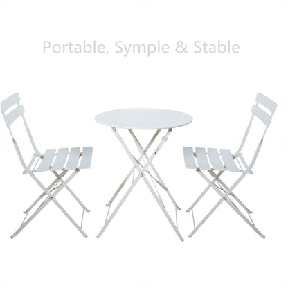 Round 2 Person - 23.6\\\" Long Bistro Set (7 Colors Available)