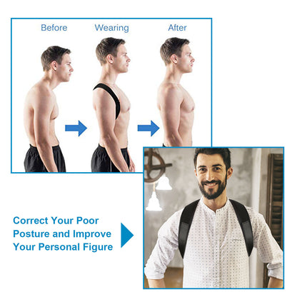 Back Posture Corrector Adjustable Upper Back Braces Clavicle Support Device Shoulder Neck Pain Relief