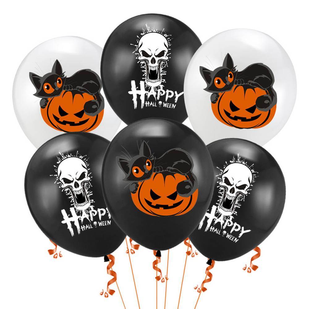 Halloween Pumpkin Ghost Spider Confetti Balloon Latex Happy Halloween Decoration Kids Air Baloons