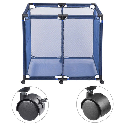 swimming pool ,Rolling Poolside Mesh Container for Toys – Waterproof, UV Resistant Outdoor Organizer Box with Bonus Mesh Bag Pool Storage Bin/Blue