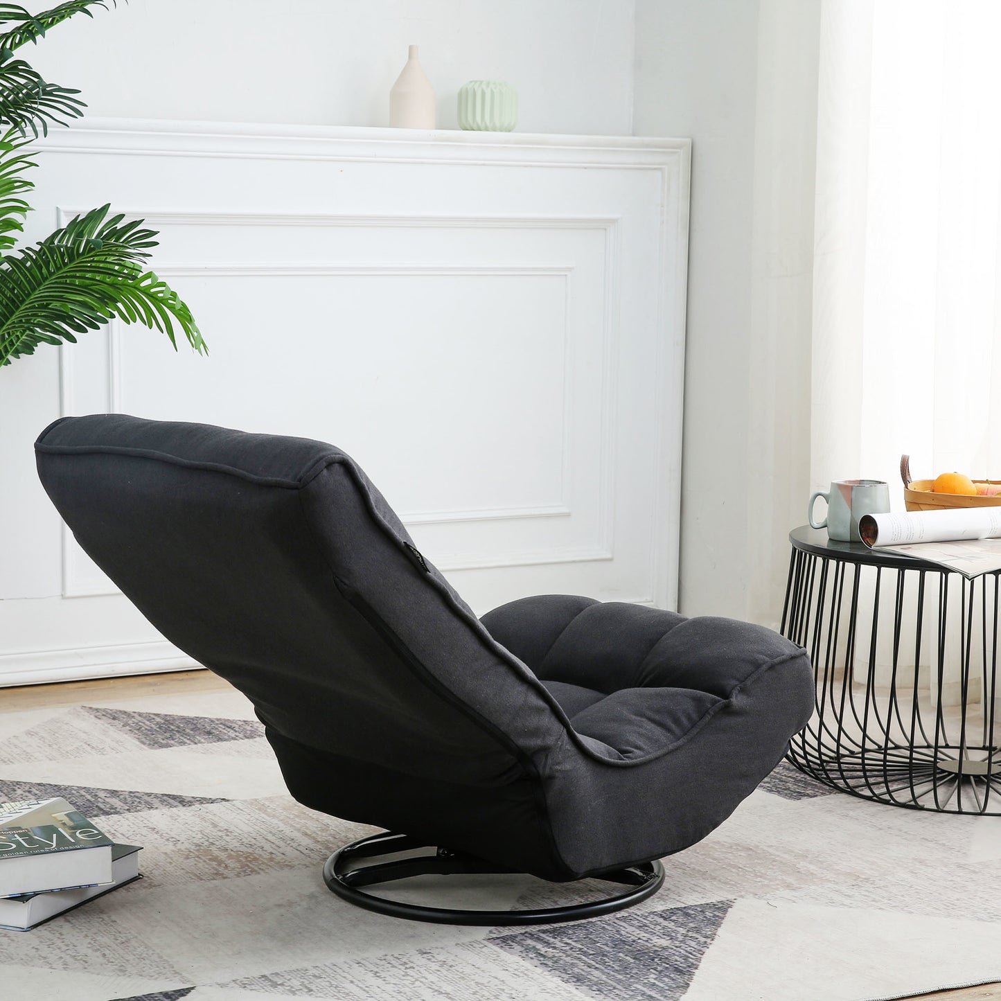 360 degree swivel lazy chair,42 position backrest adjustable folding chair,comfortable padded backrest,lazy sofa chair for teenagers and adults,video game chair can be placed in bedroom,living room