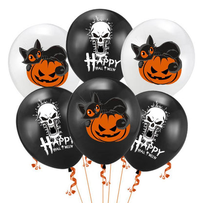 Halloween Pumpkin Ghost Spider Confetti Balloon Latex Happy Halloween Decoration Kids Air Baloons