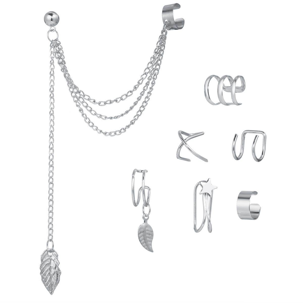 2020 earings long women fashion earing for womens Punk Rock Style Young Gift Leaf Chain Tassel Earri
