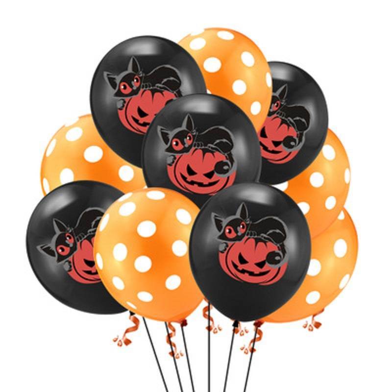 Halloween Pumpkin Ghost Spider Confetti Balloon Latex Happy Halloween Decoration Kids Air Baloons