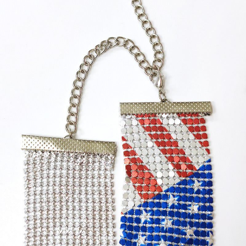 Necklace Exaggerated American Stars Striped Flag Clavicle Chain