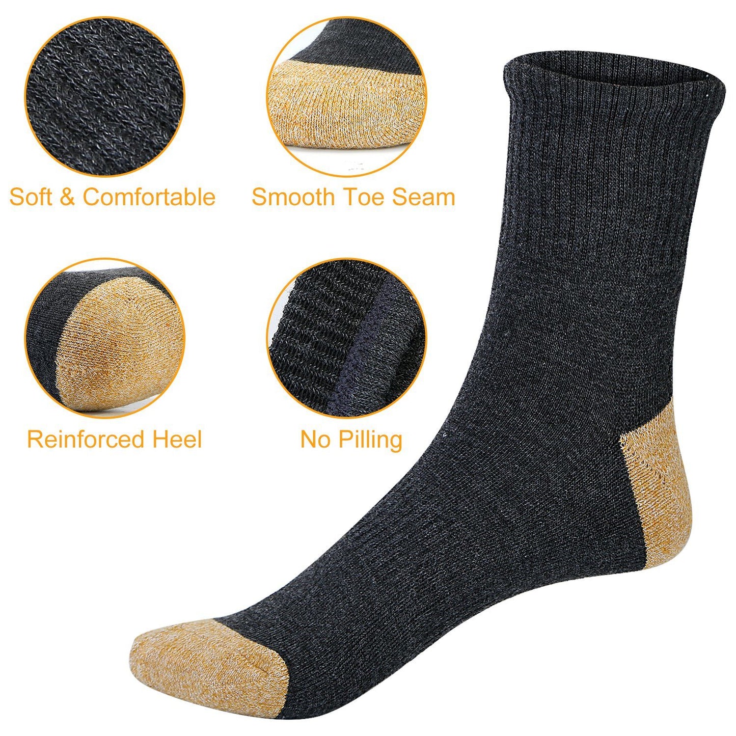 3 Pairs Men Socks Men's Ankle Socks Winter Spring Autumn Compression-Fit Sport Socks For Men 6.5-8.5(US)