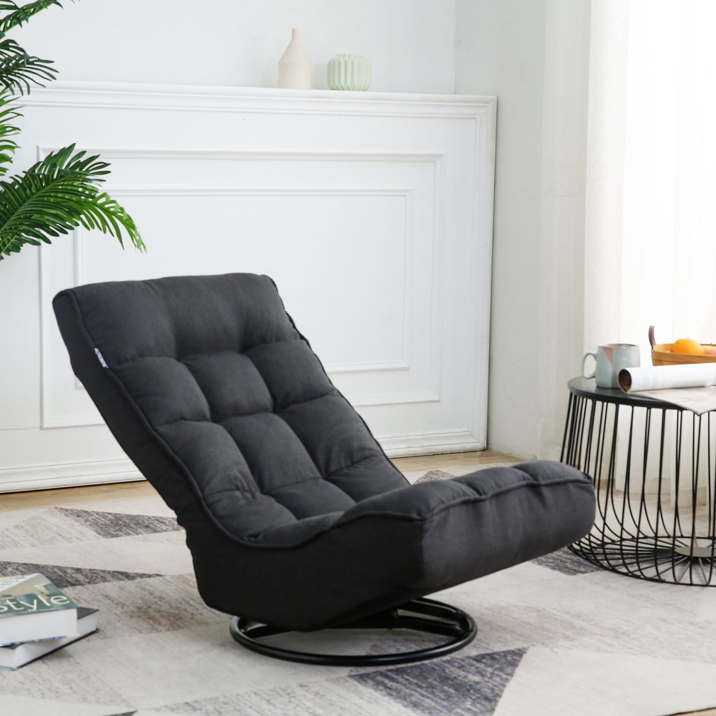 360 degree swivel lazy chair,42 position backrest adjustable folding chair,comfortable padded backrest,lazy sofa chair for teenagers and adults,video game chair can be placed in bedroom,living room