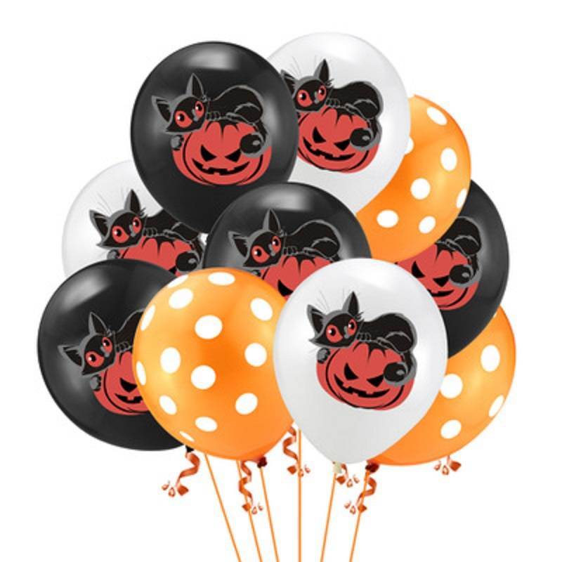 Halloween Pumpkin Ghost Spider Confetti Balloon Latex Happy Halloween Decoration Kids Air Baloons