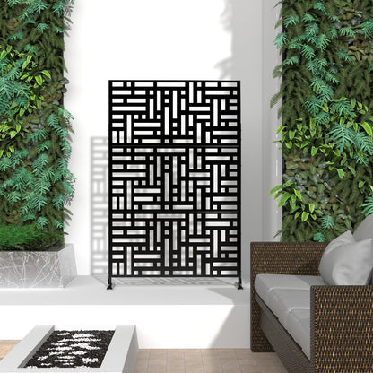 6.33 ft. H x 3.93 ft. W Laser Cut Metal Privacy Screen, 3 panels