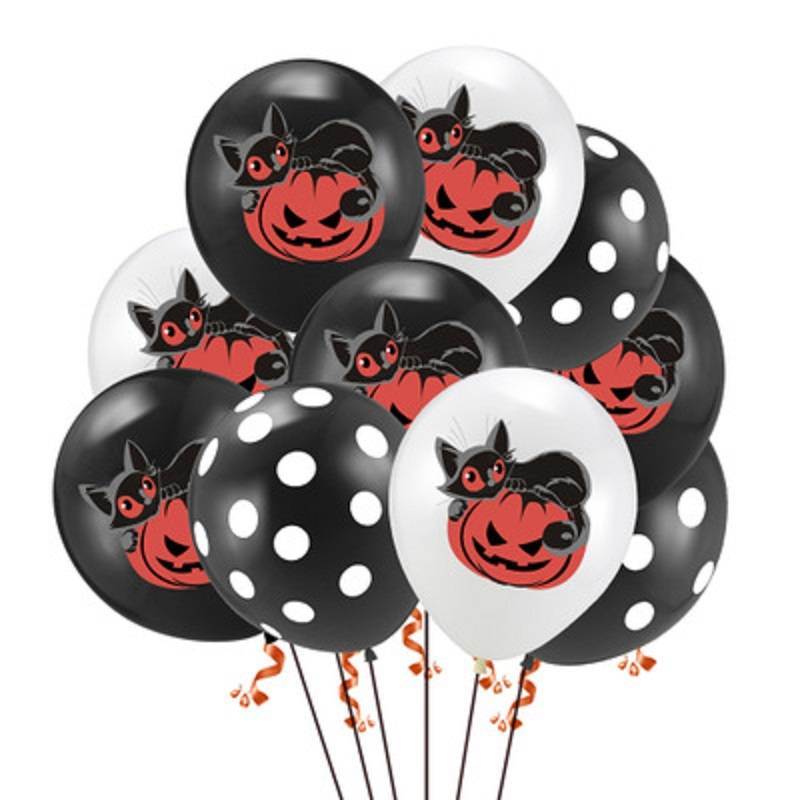 Halloween Pumpkin Ghost Spider Confetti Balloon Latex Happy Halloween Decoration Kids Air Baloons