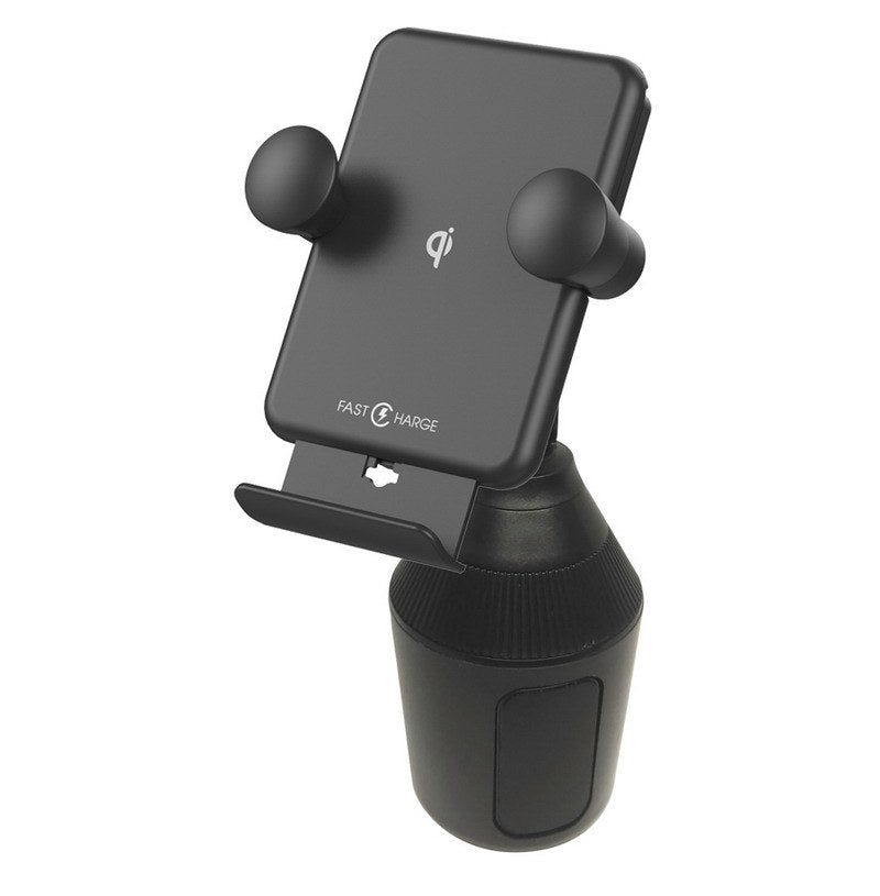 10W Qi Fast Charging Car Wireless Charger Phone Holder Car Mount Cup Holder