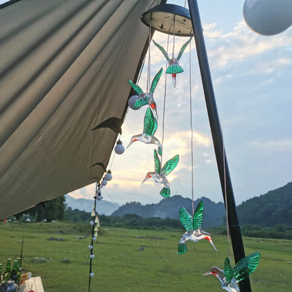 Hummingbird Solar LED Wind Chimes